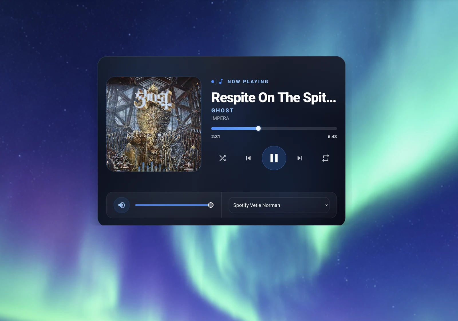 Simple Media Player Card preview